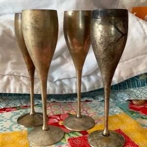 International Silver Co Champagne Flutes